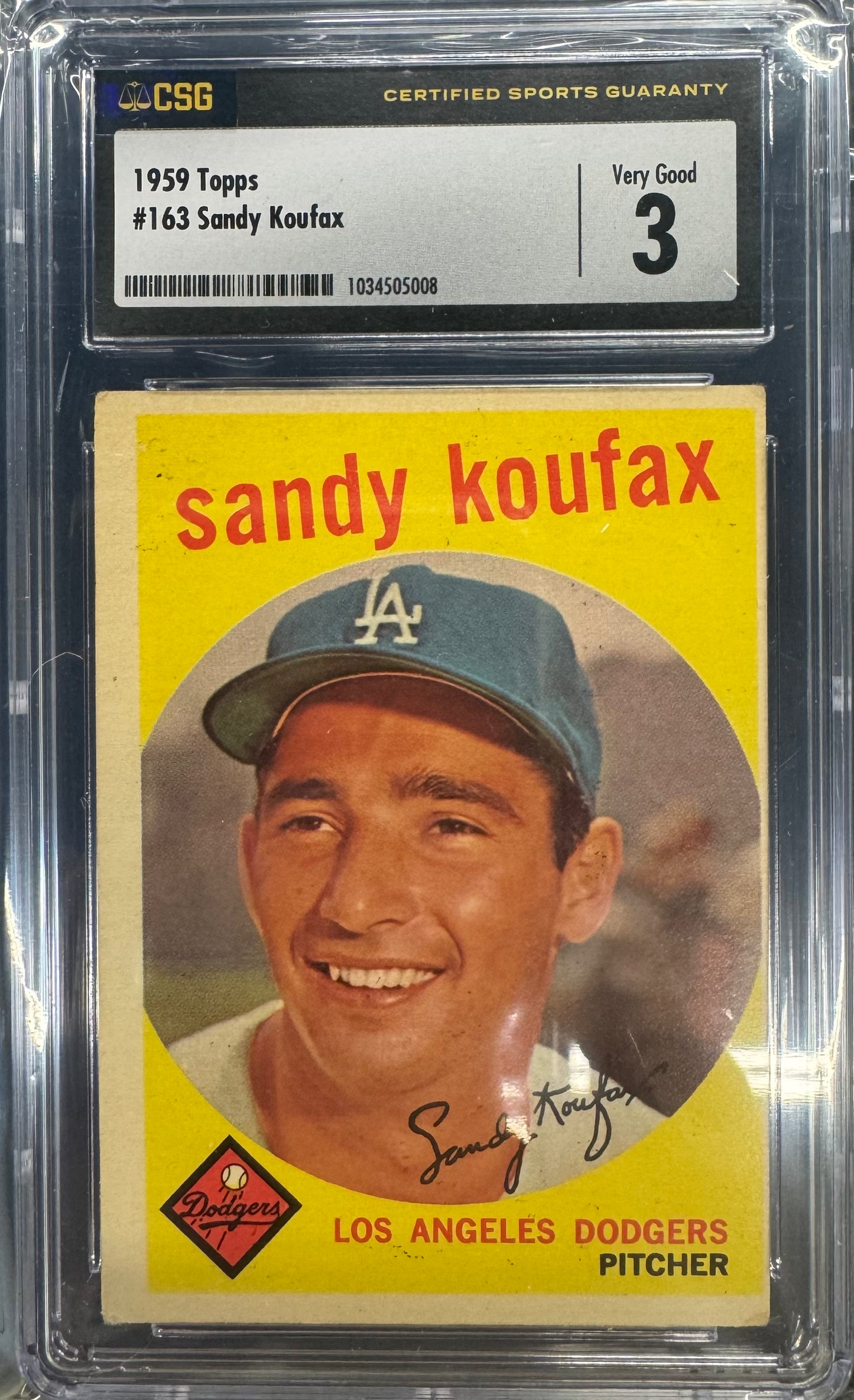 1959 Topps Sandy Koufax #163