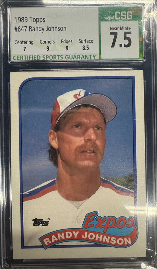 1989 Topps Randy Johnson #647