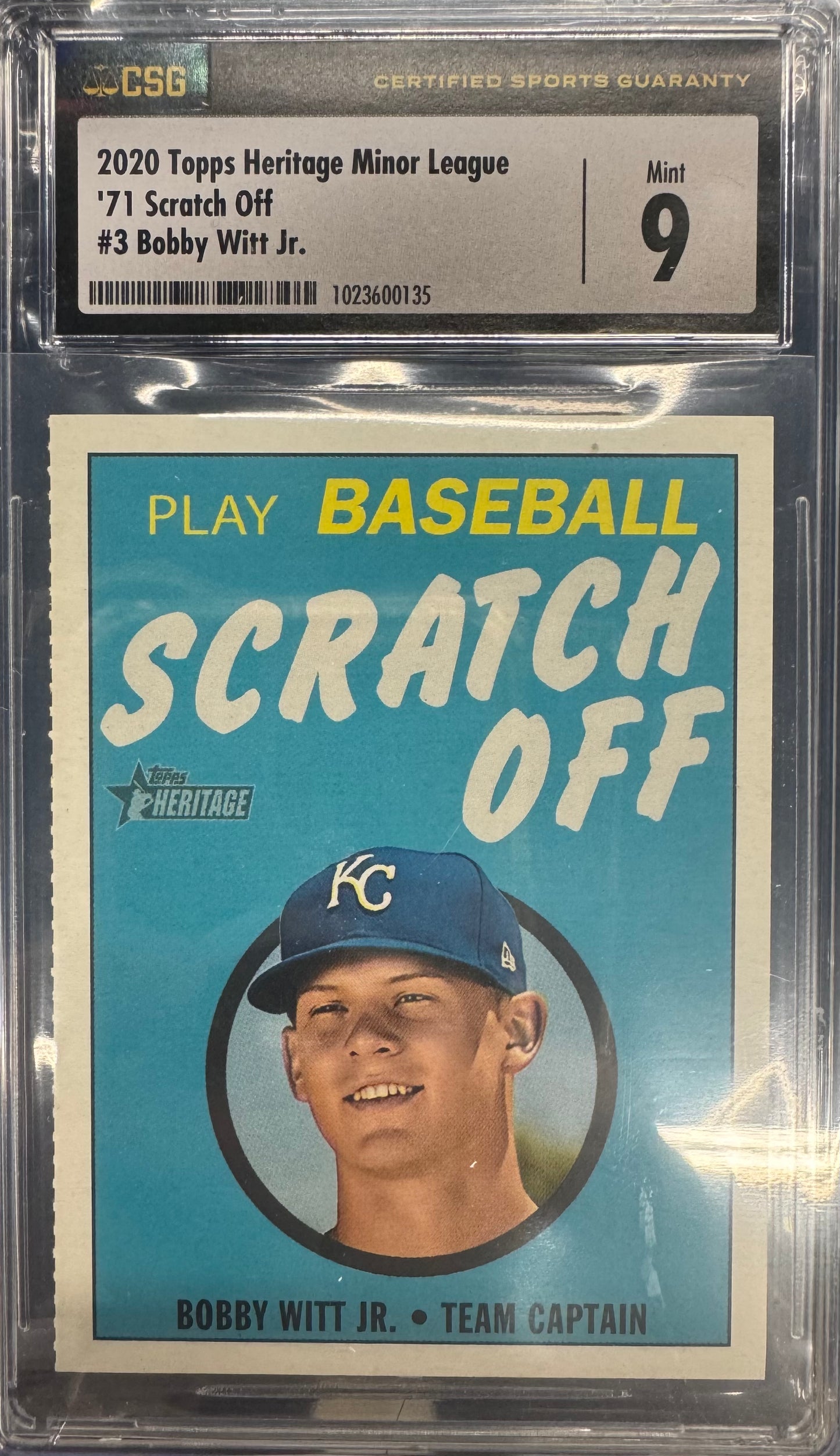 2020 Topps Heritage Scratch Bobby Witt #3