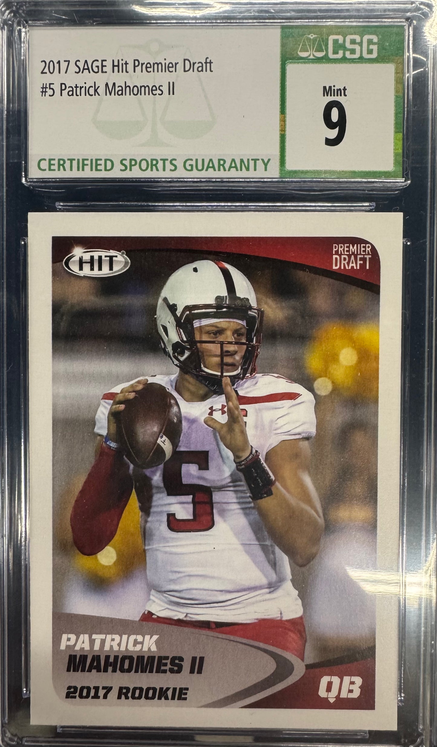 2017 Sage Hit Draft Patrick Mahomes #5