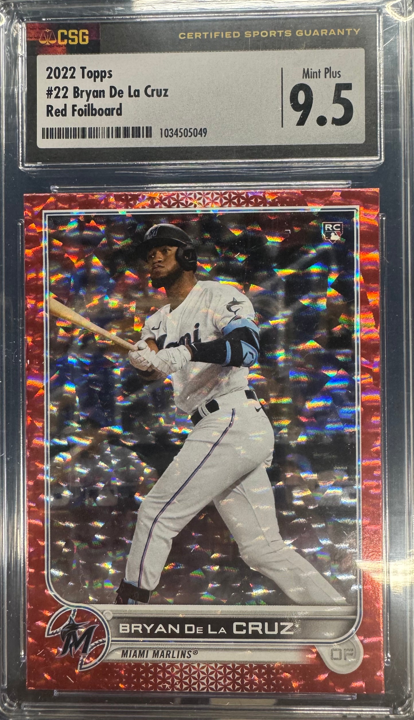 2022 Topps Bryan De La Cruz #22 redfoil