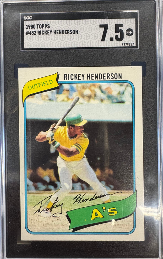 1980 Topps Rickey Henderson #482 7.5