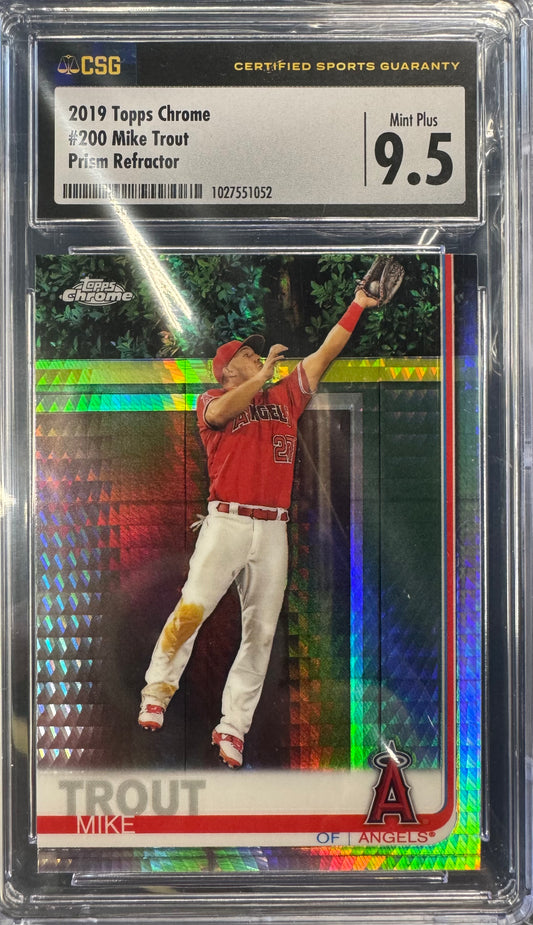 2019 Topps Chrome Mike Trout Prism Refractor #200