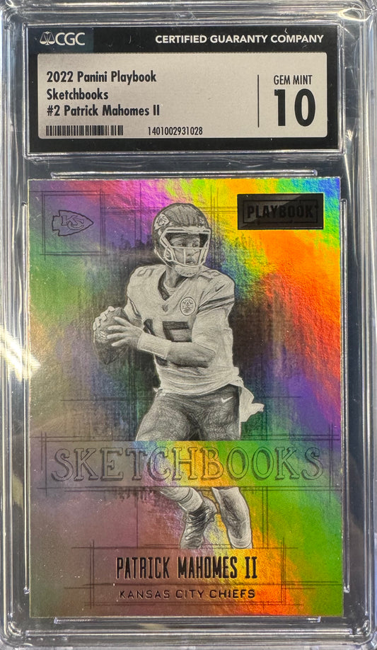 2022 Panini Playbook Sketchbooks Patrick Mahomes #2