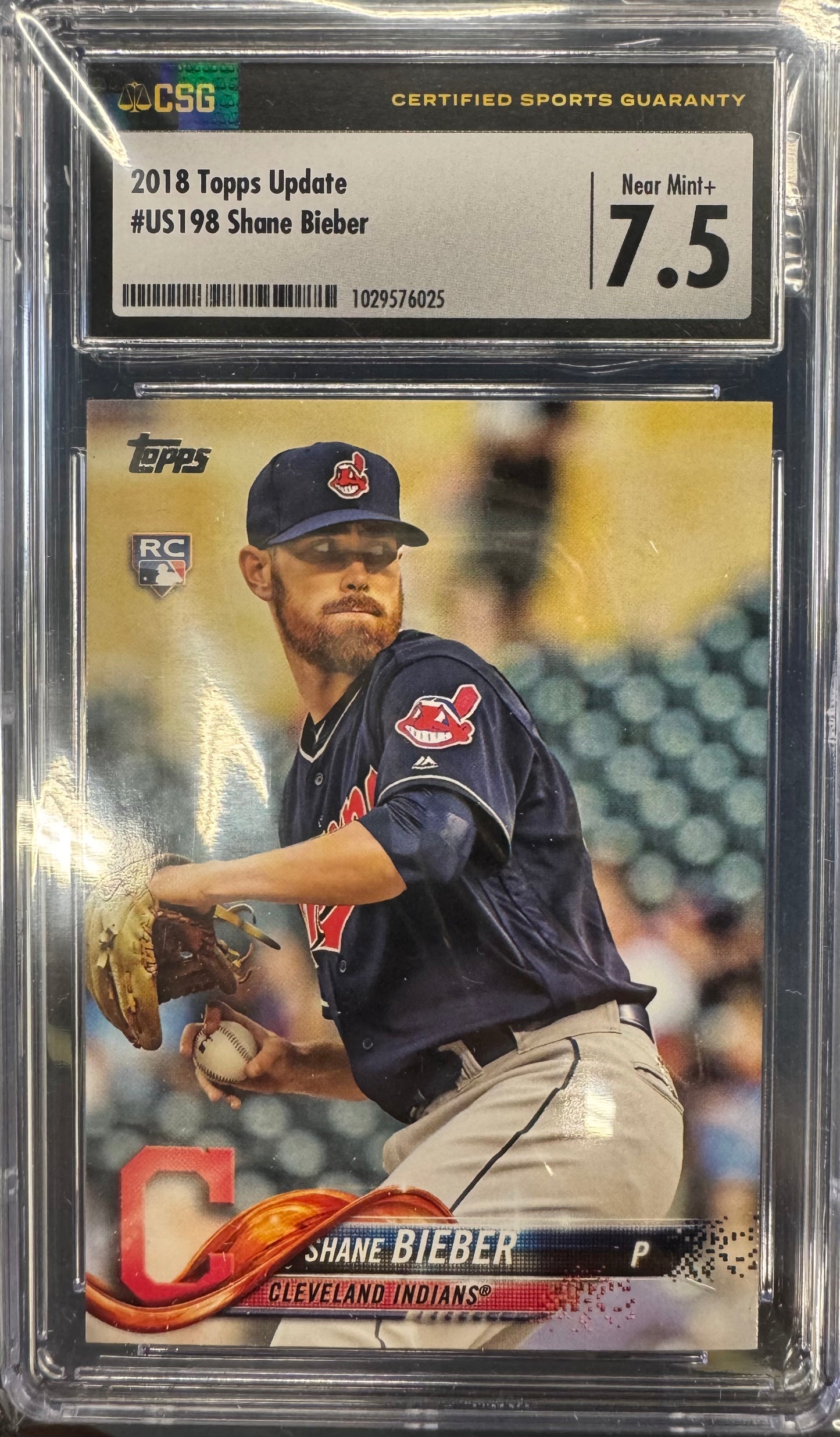 2018 Topps Update Shane Bieber #US198 7.5