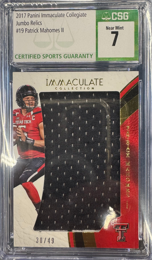 2017 Panini Imm. Collegiate Patrick Mahomes #19