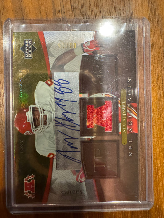2007 Upper Deck Artifacts Tony Gonzalez #AFC-TG Auto /15