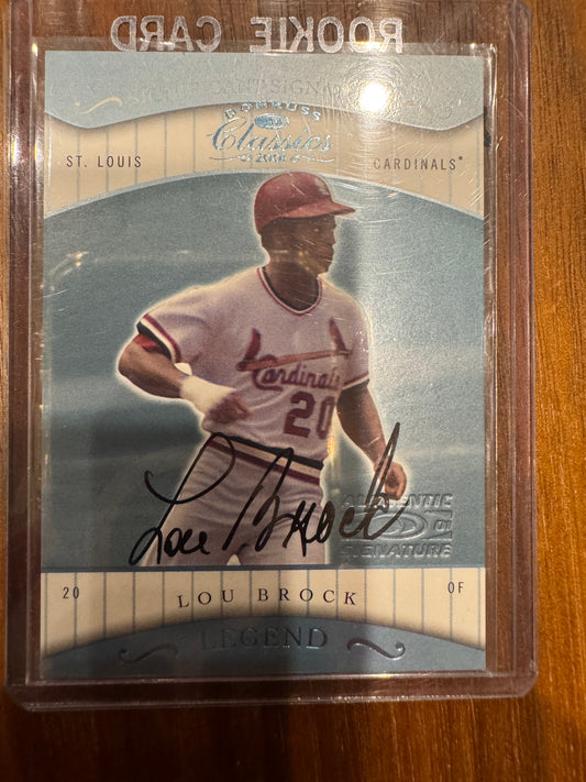 2001 Donruss Classics Lou Brock Auto #155