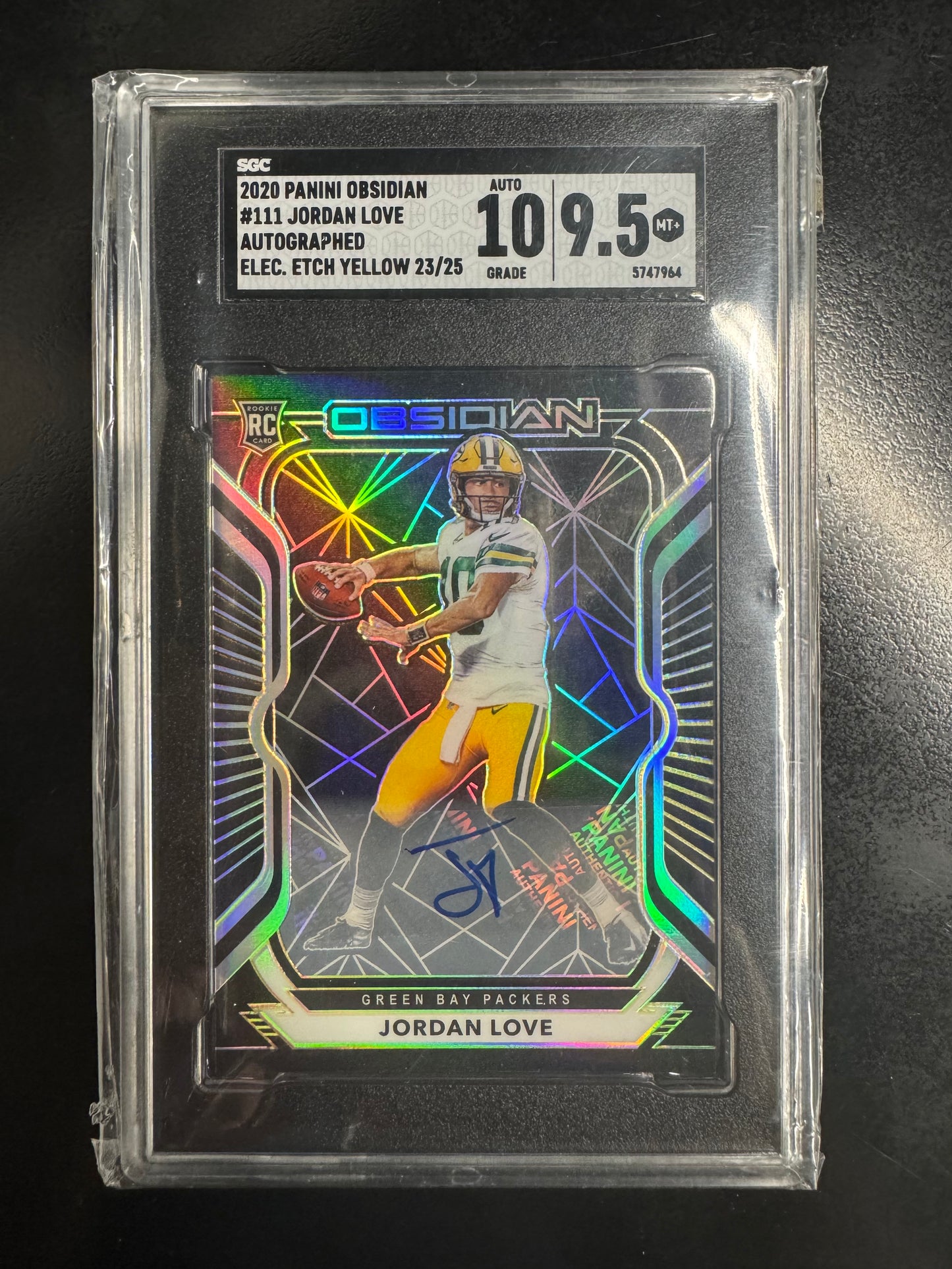 2020 Obsidian Jordan Love Rc auto