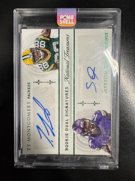 2015 National Treasures dual sig Stefon Diggs/Ty Montgomery /5