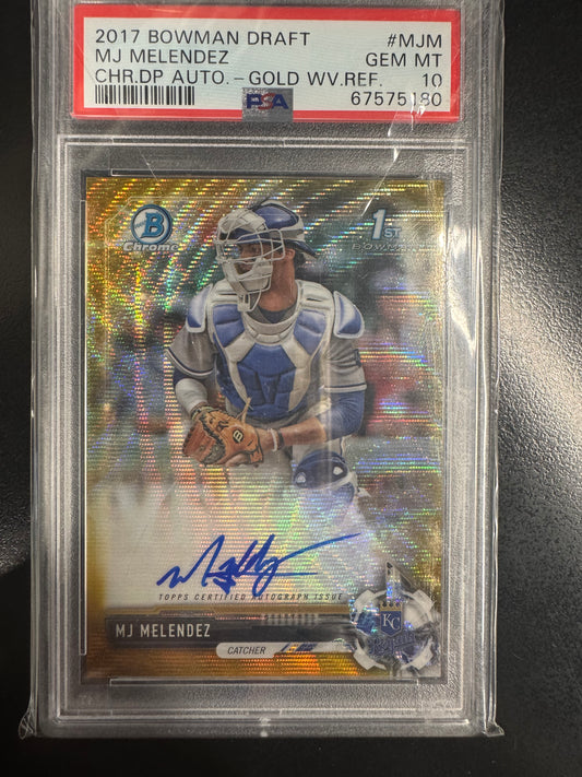 2017 Bowman Draft MJ Melendez Gold Wave #MJM