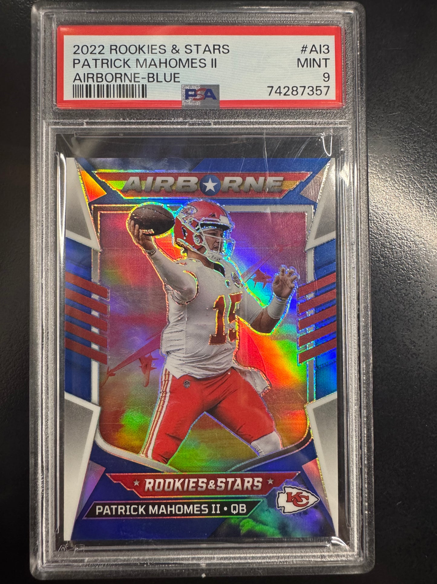2022 Airborne Patrick Mahomes Blue/50 #A13