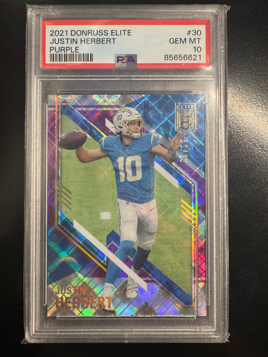 2021 Elite Justin Herbert Purple #30 /99