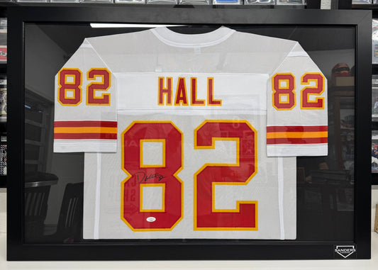Dante Hall Autographed Framed Jersey