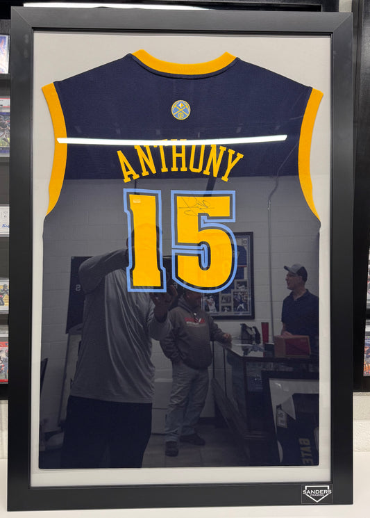 Carmelo Anthony Autographed Framed Jersey