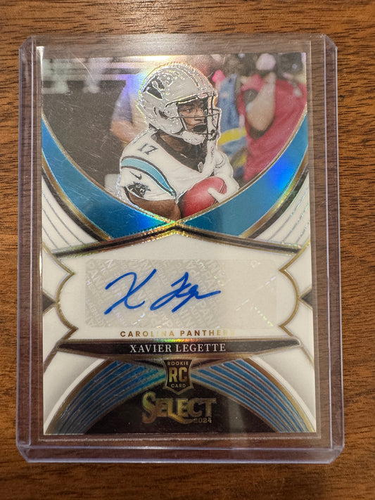 2024 Panini Select Xavier Legette Rookie Signatures Auto Prizm /50 #SSP-XLE