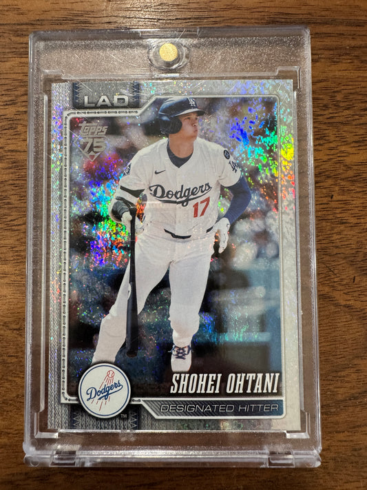 2026 Topps 75 Series 1 Shoes Ohtani Sparkle Variation #200