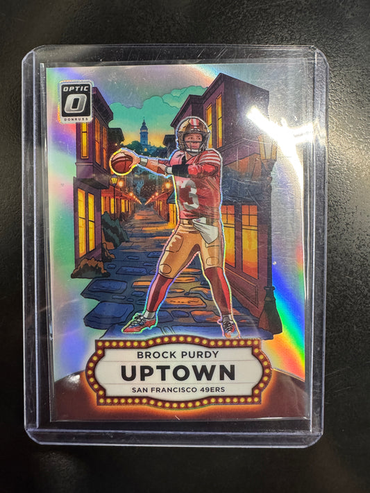2025 Panini Donruss Optic Brock Purdy Uptown SSP Insert Card #4 49ers
