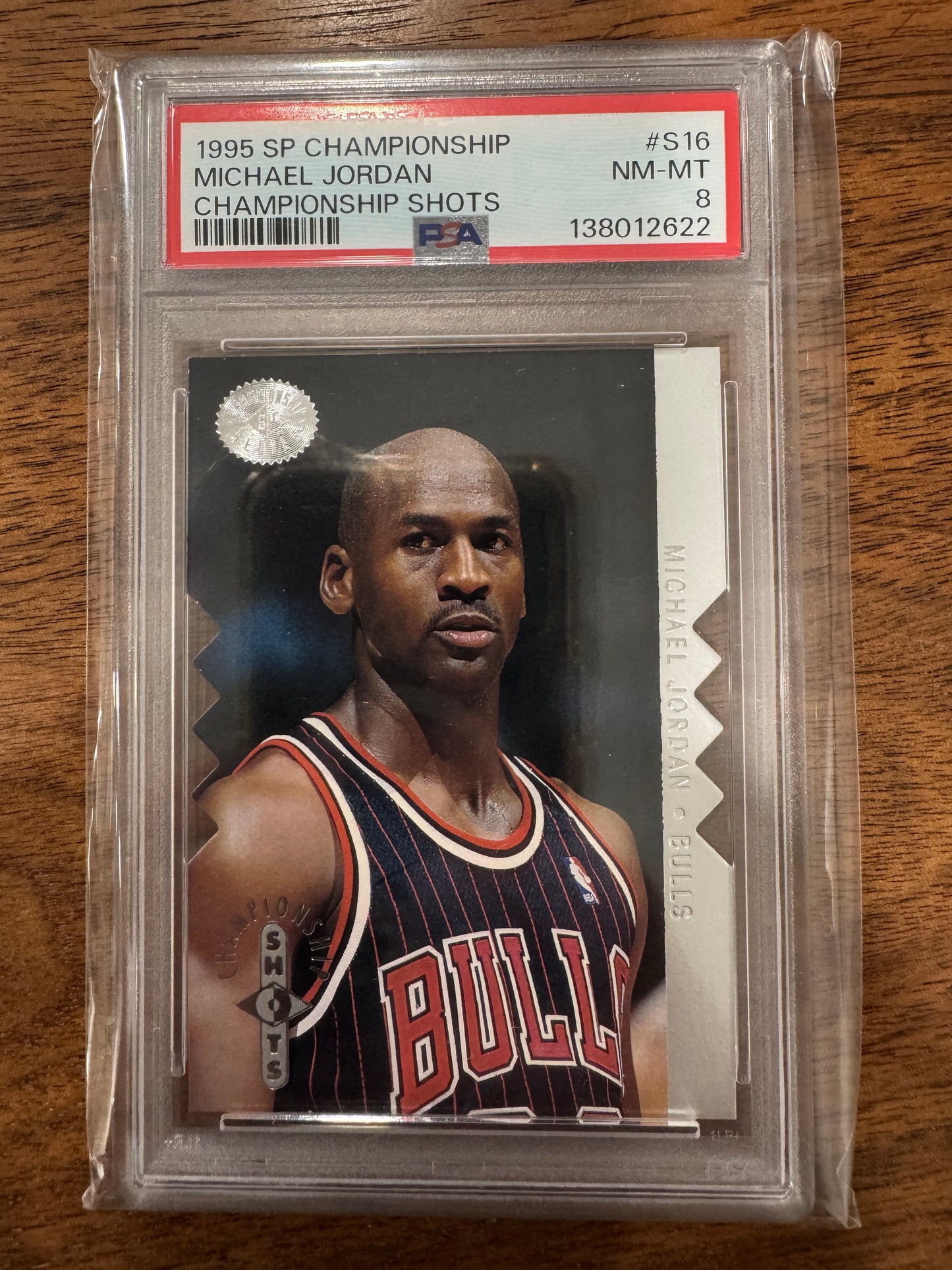 1995-96 SP Championship Series - Championship Shots Michael Jordan #S16 PSA 8