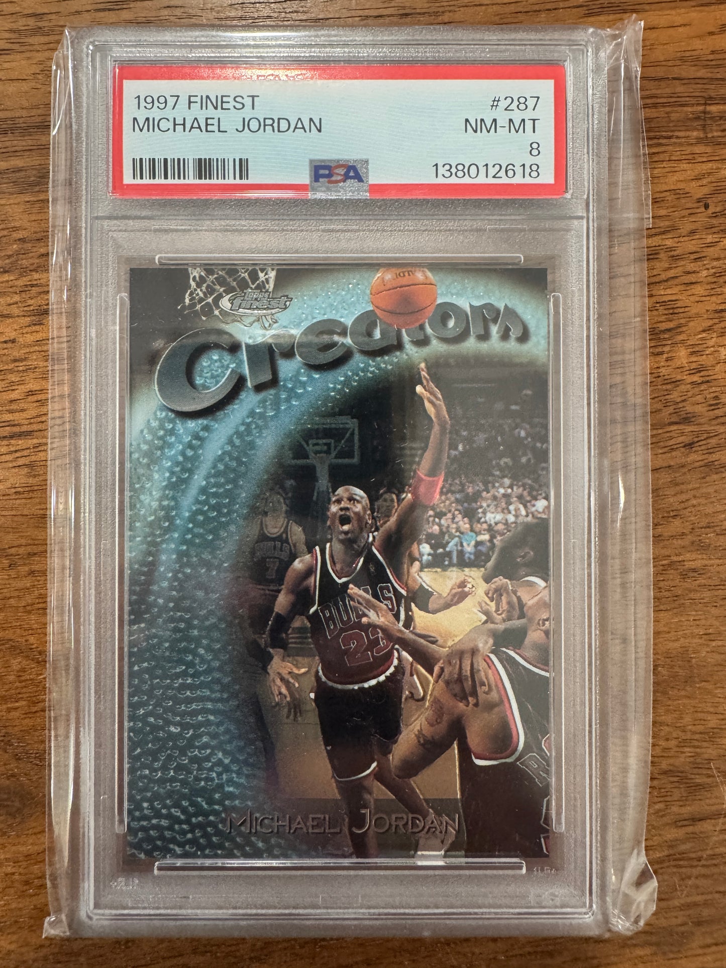 1997 Finest Michael Jordan #287 PSA 8 Chicago Bulls