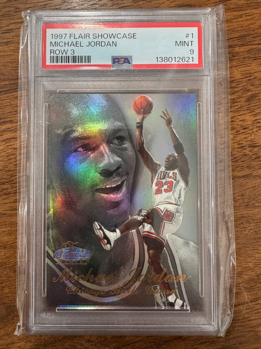 1997 Flair Showcase Michael Jordan #1 Row 3 PSA 9 Bulls Rare