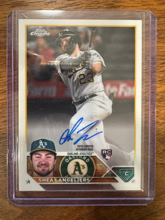 2023 Topps Chrome Shea Langeliers #RA-SL Rookie Autographs