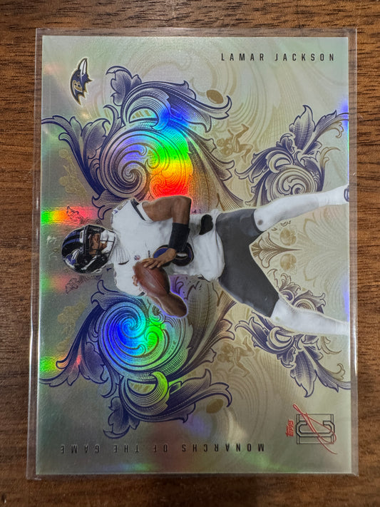 2025 Topps Signature Class MONARCHS OF THE GAME Case Hit Lamar Jackson #MTG-3