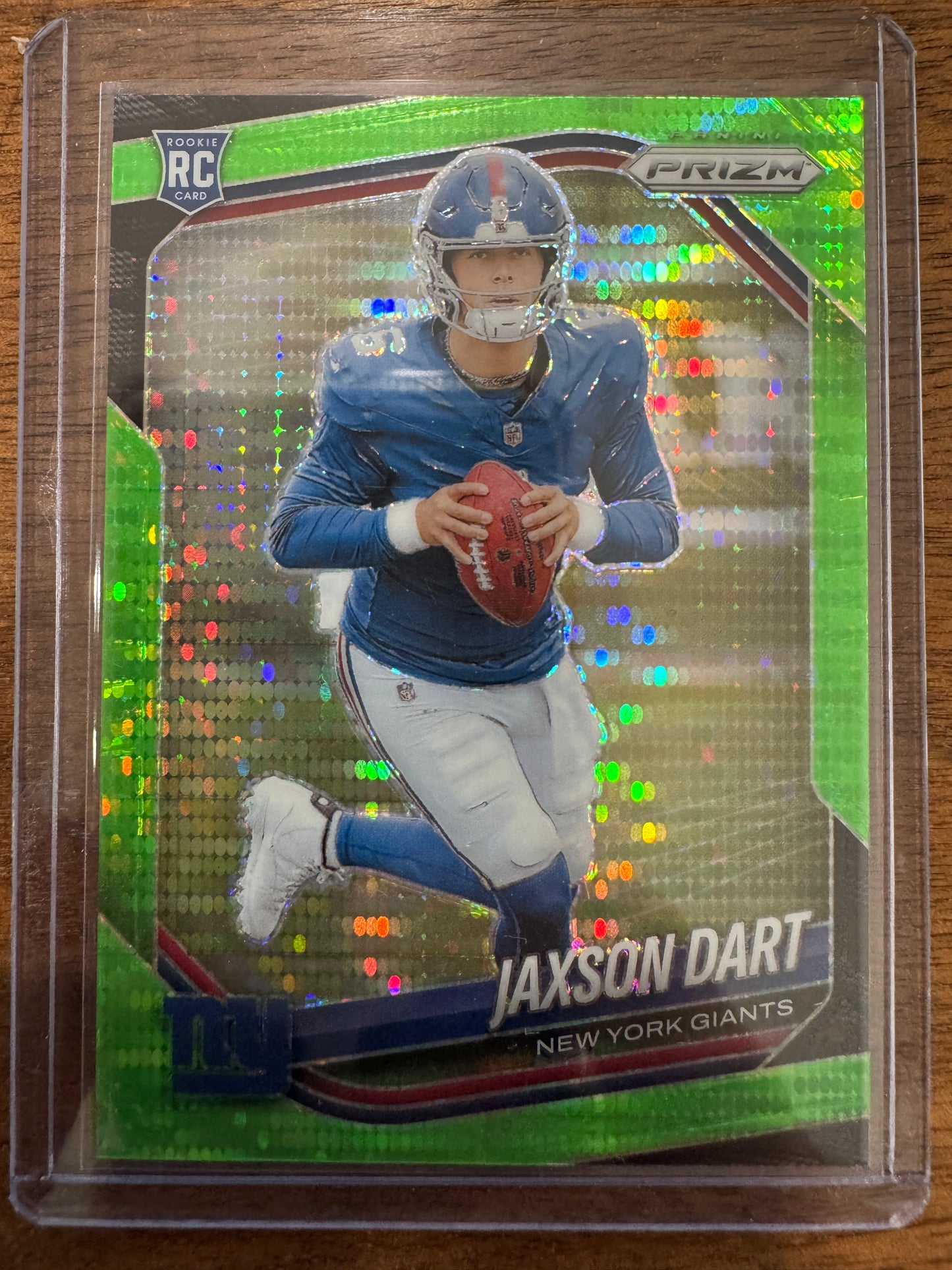 2025 Panini Prizm - Rookies Jaxson Dart #332 Neon Green Pulsar Prizm (RC)