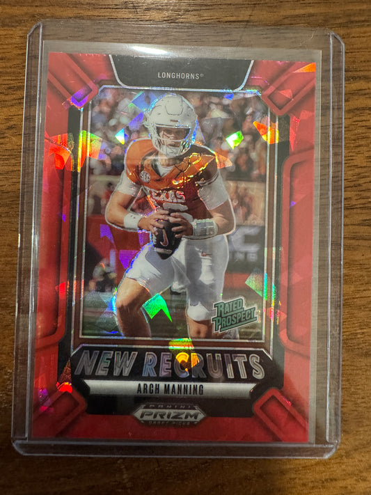 2025 Panini Prizm Draft Picks - New Recruits Arch Manning #22 Red Ice Prizm (RC)