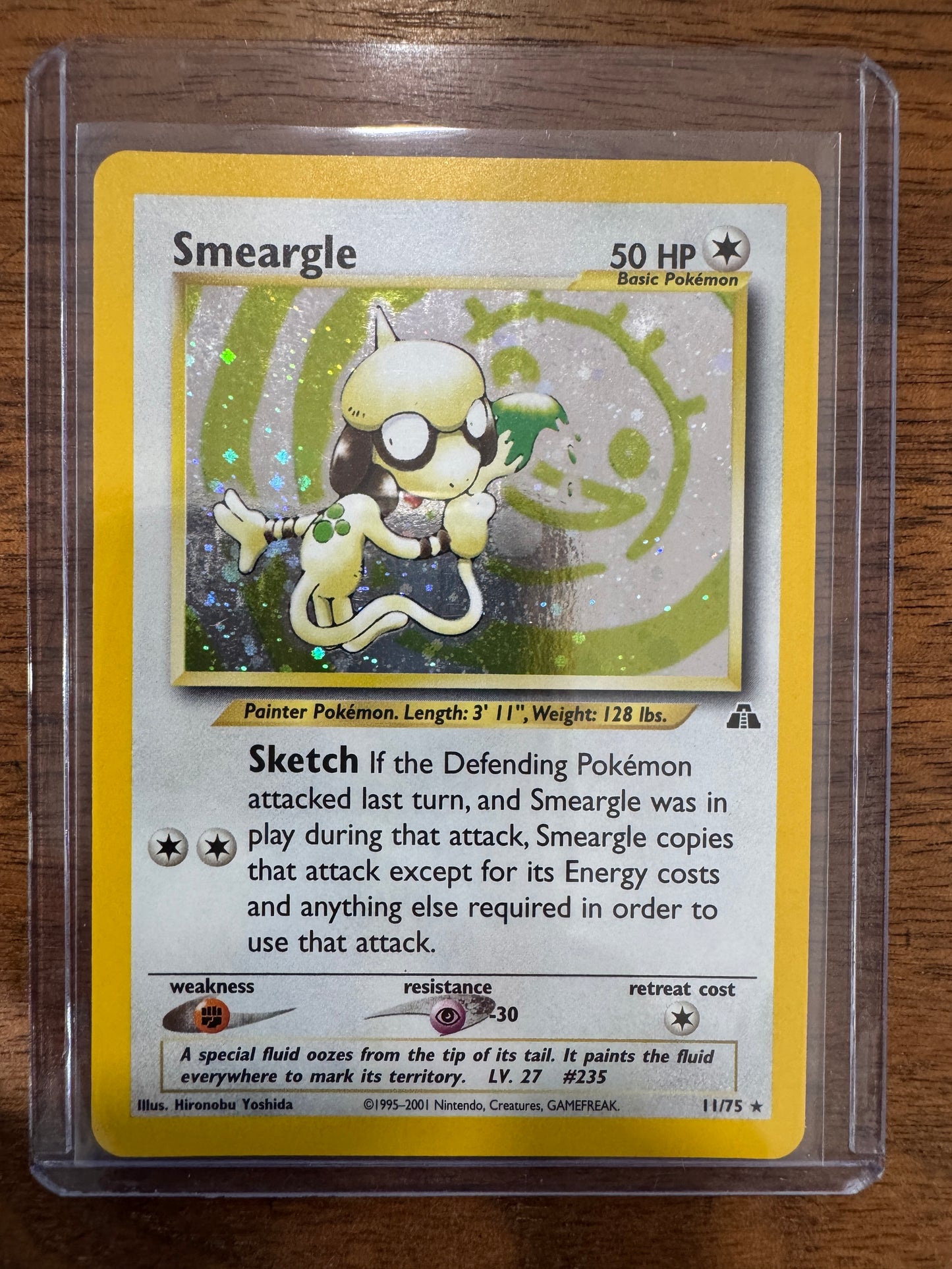 2001 Pokemon Neo Discovery Smeargle Holo #11/75