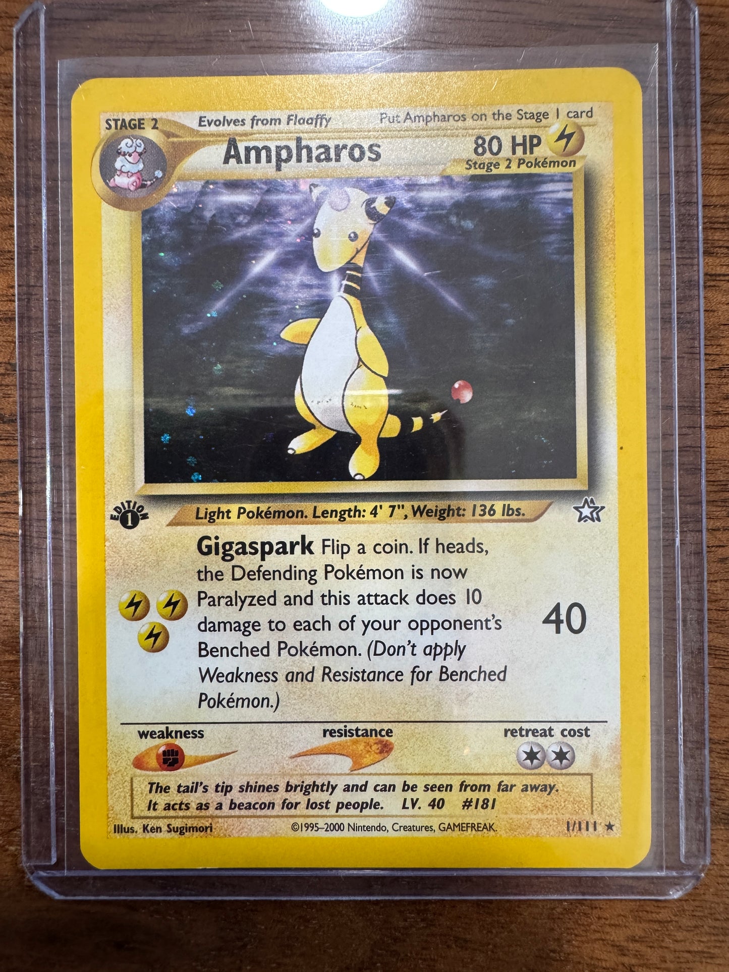 Pokemon Ampharos 1/111 holo - 1st Edition