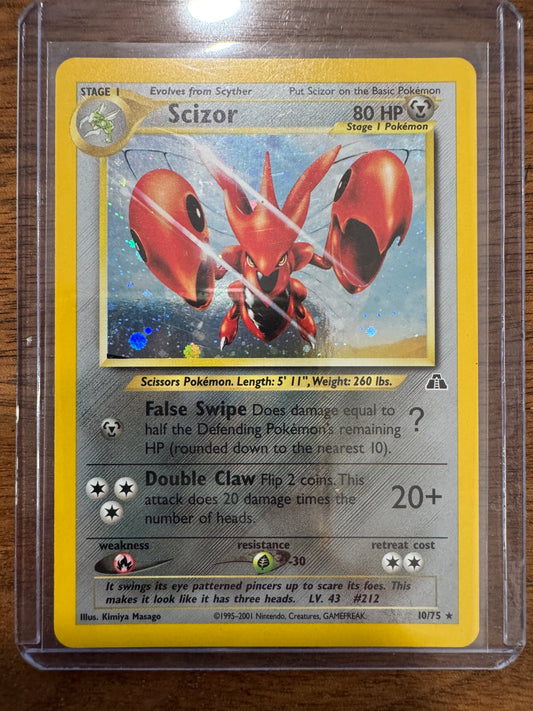 Pokemon Neo Discovery SCIZOR Holo Rare #10/75