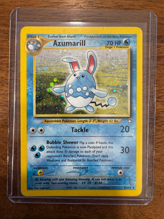 Pokemon Azumarril Neo Genesis Holo Rare 2/111