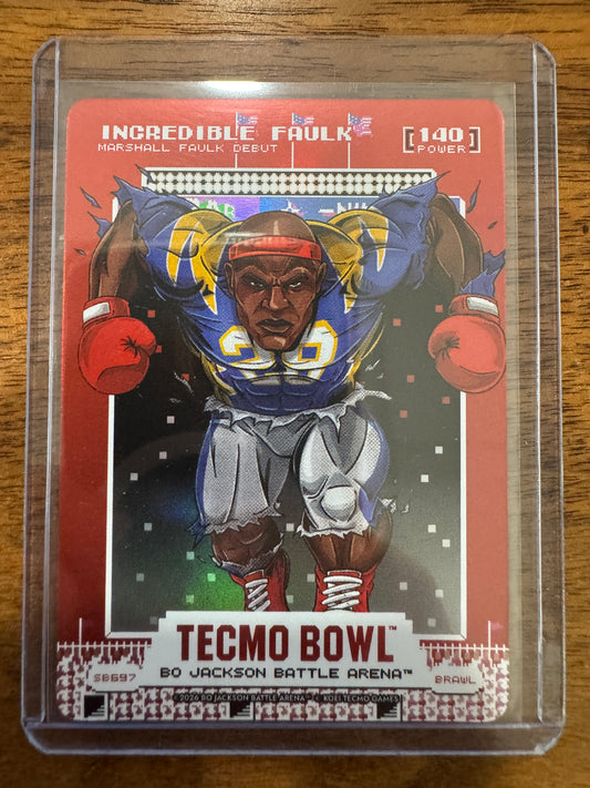Battle Arena Tecmo Bowl #SB697 Incredible Faulk Debut Scoreboard Battlefoil Brawl SP