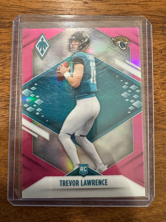 2021 Panini Phoenix Rookies /199 Pink Holo Prizm #101 Trevor Lawrence RC