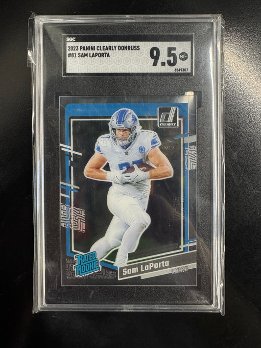 2023 Panini Clearly Donruss Sam LaPorta Rookie RC #81 Lions