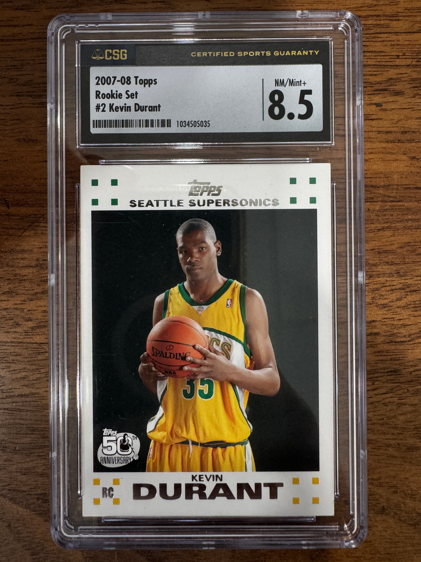 2007 Topps Rookie Card #2 Kevin Durant