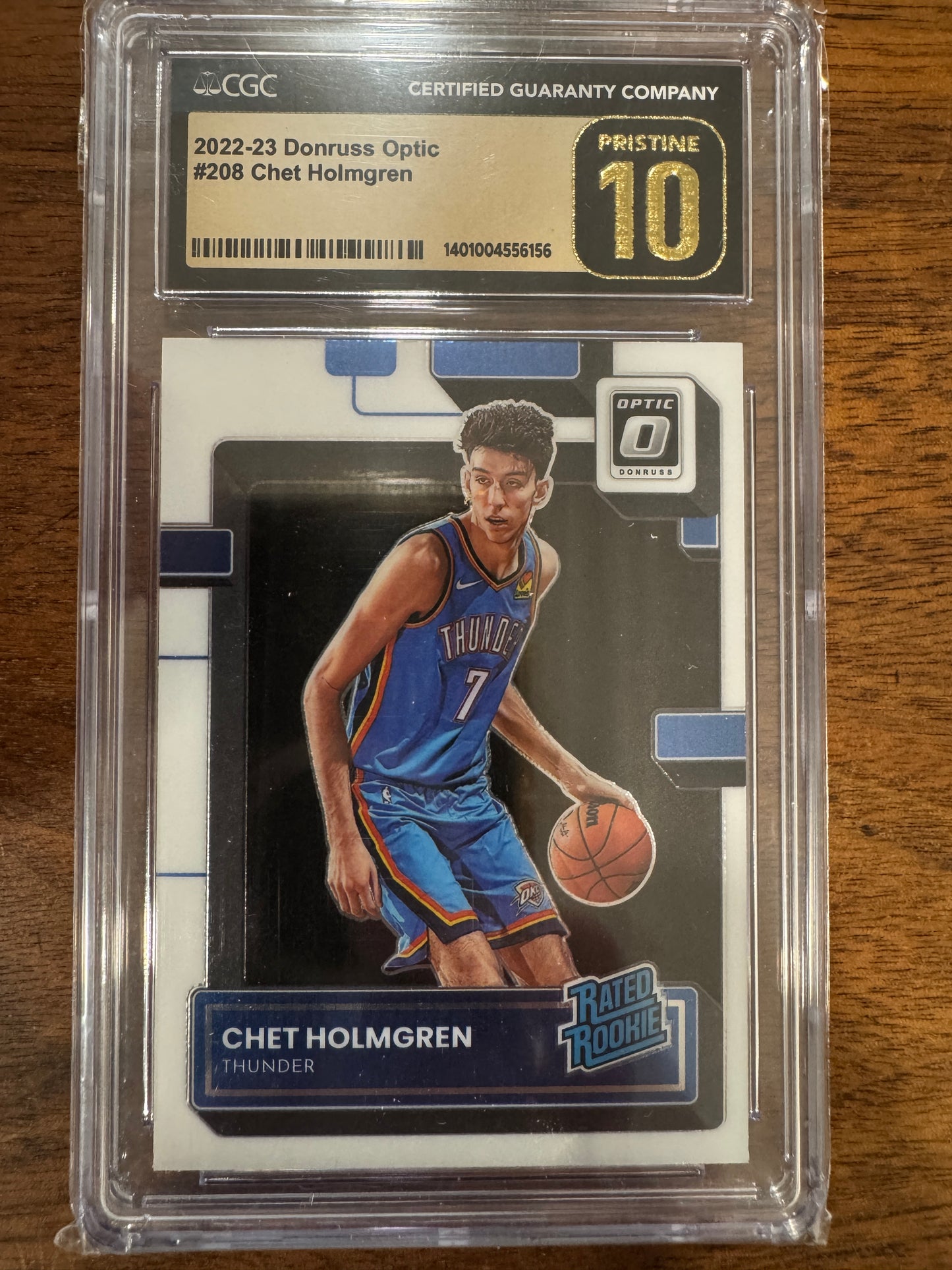 2022-23 Donruss Optic #208 CHET HOLMGREN Rated Rookie (RC)