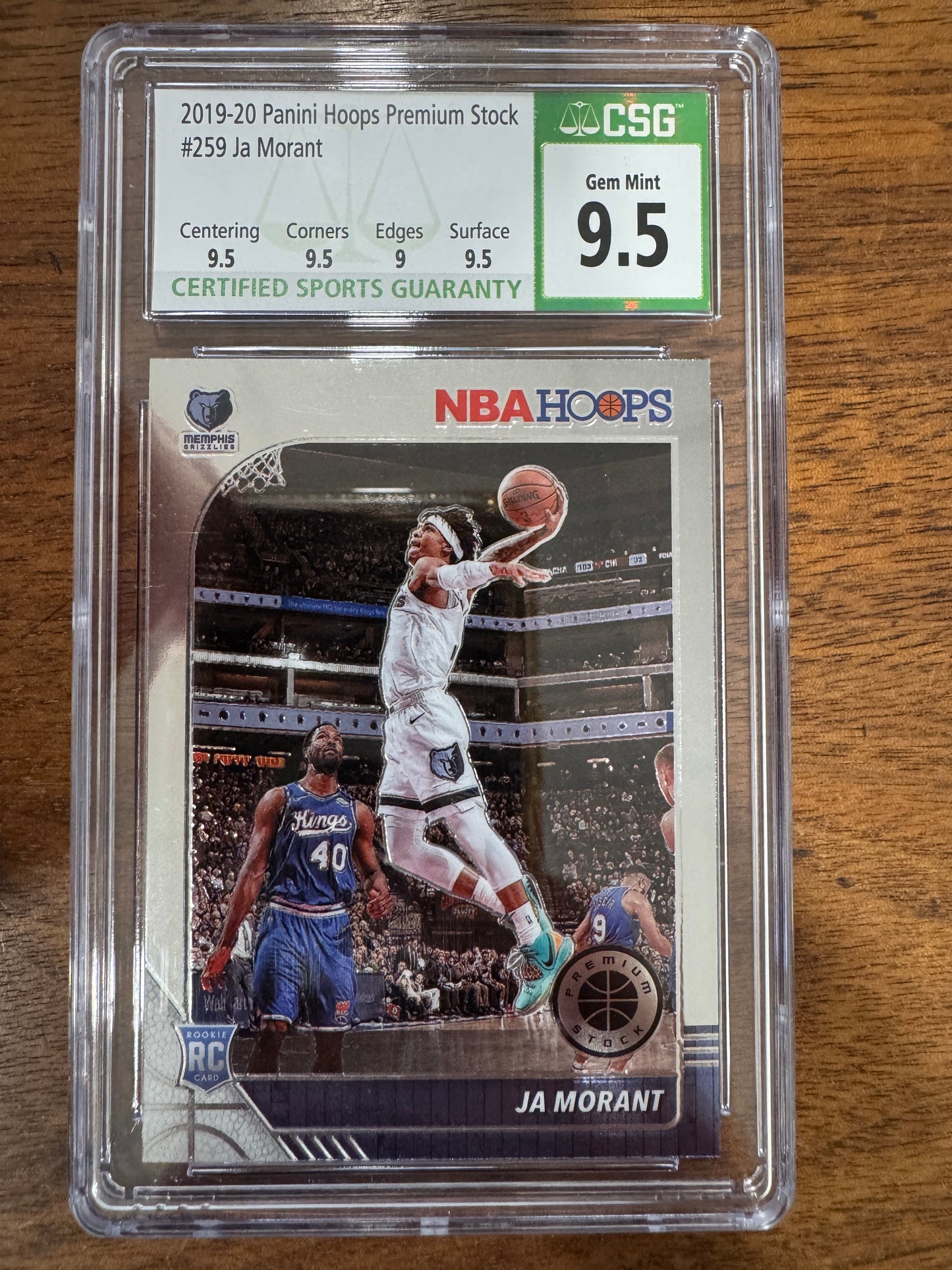 2019-20 Panini NBA HOOPS Premium Stock Ja Morant #259 (RC)