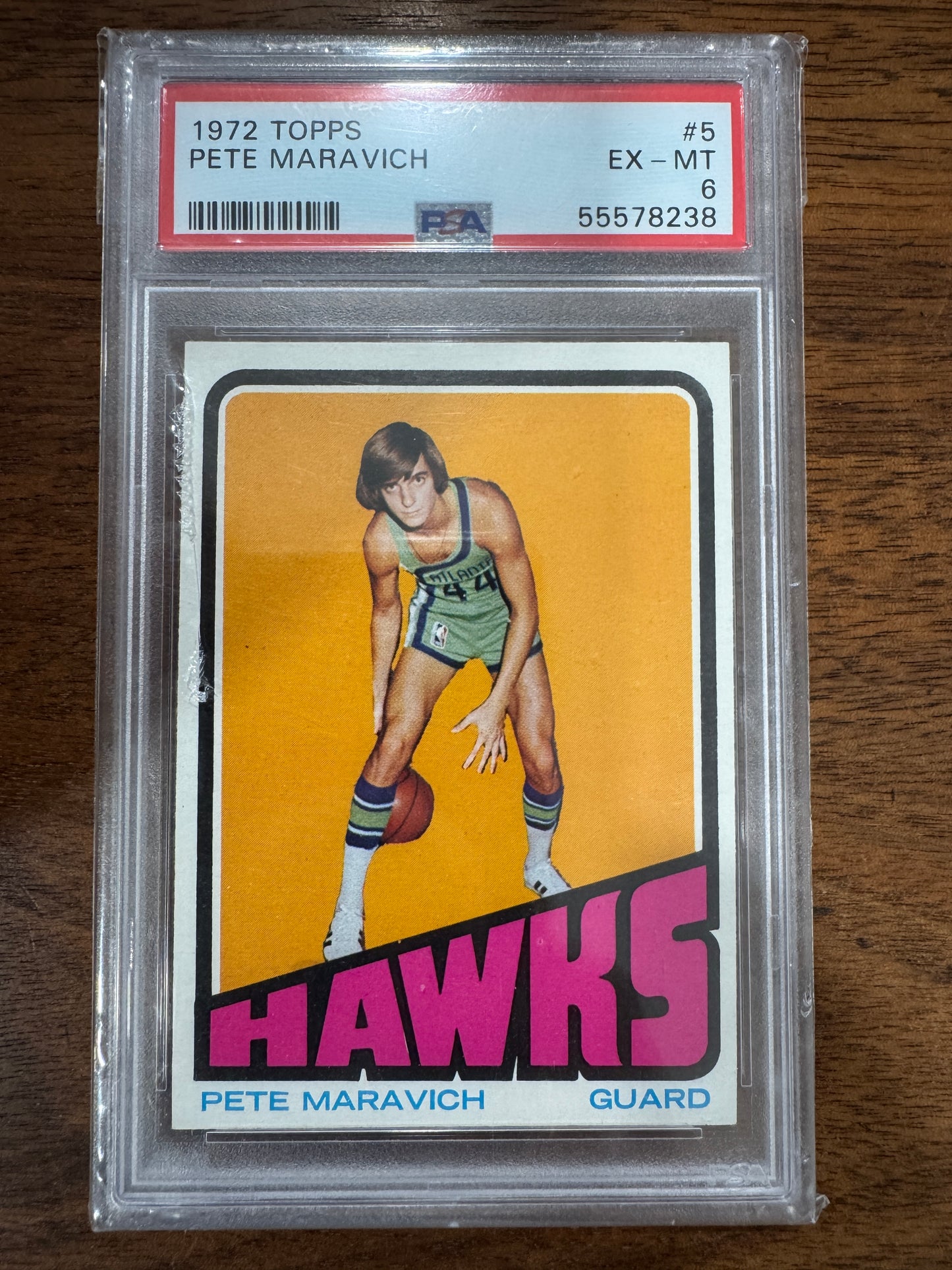 1972 Topps Basketball Pete Maravich #5 PSA 6 EXMT CENTERED!!