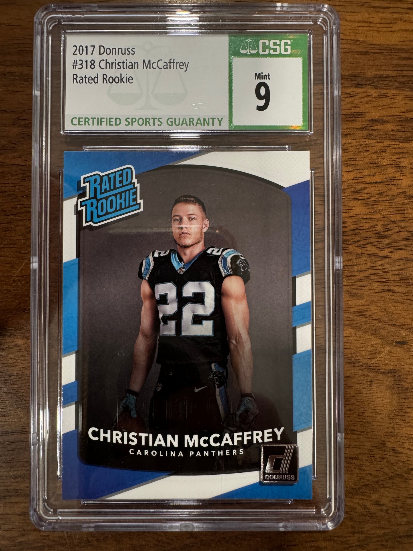 2017 Panini Donruss - Rated Rookie Christian McCaffrey #318 rc