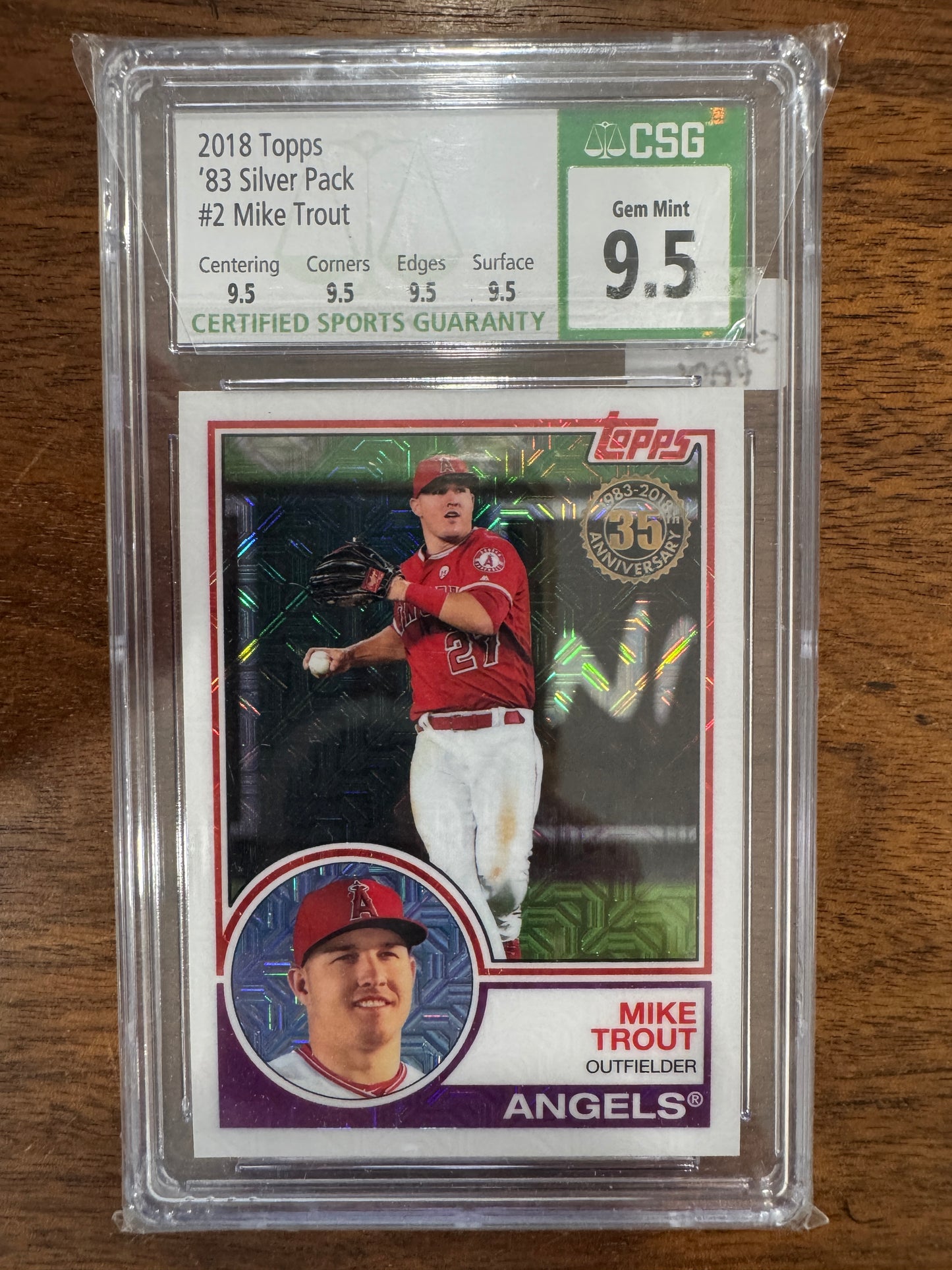 2018 Topps Silver Pack Mike Trout 1983 Chrome Promo #2