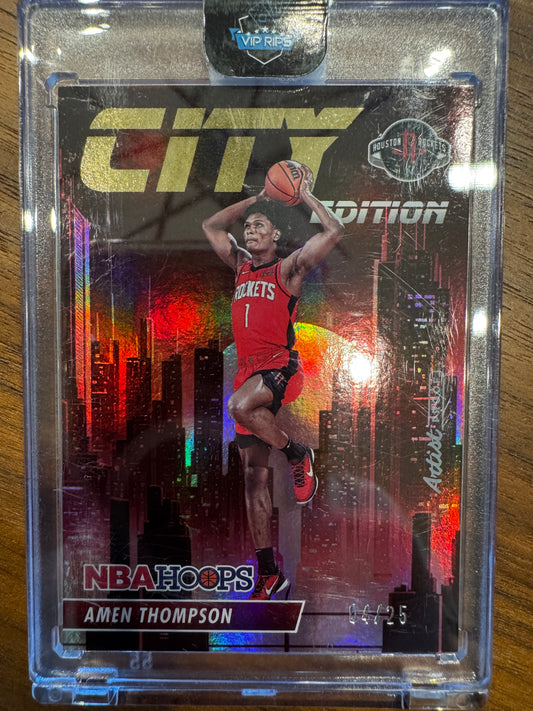 2023 Hoops Amen Thompson RC 04/25 Gold city edition hoops