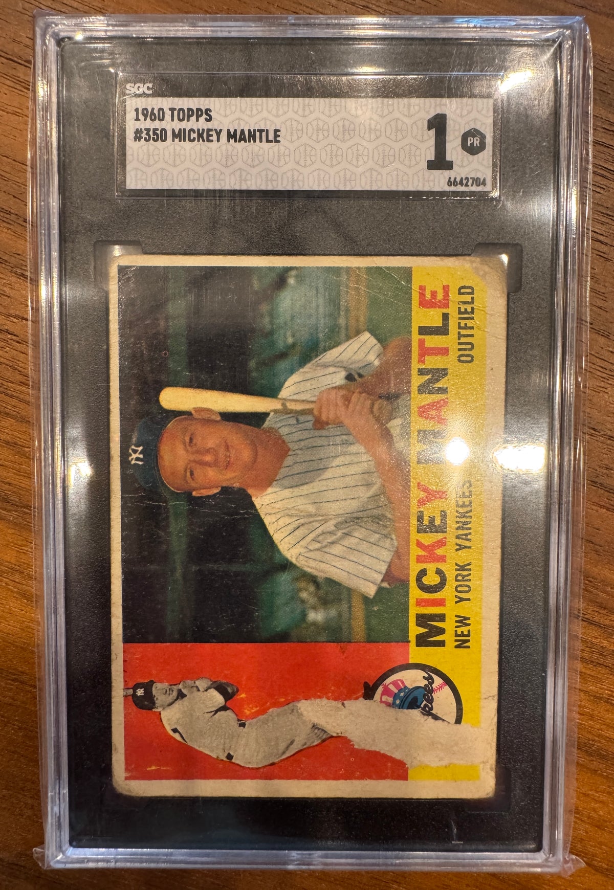 1960 TOPPS #350 MICKEY MANTLE SGC 1