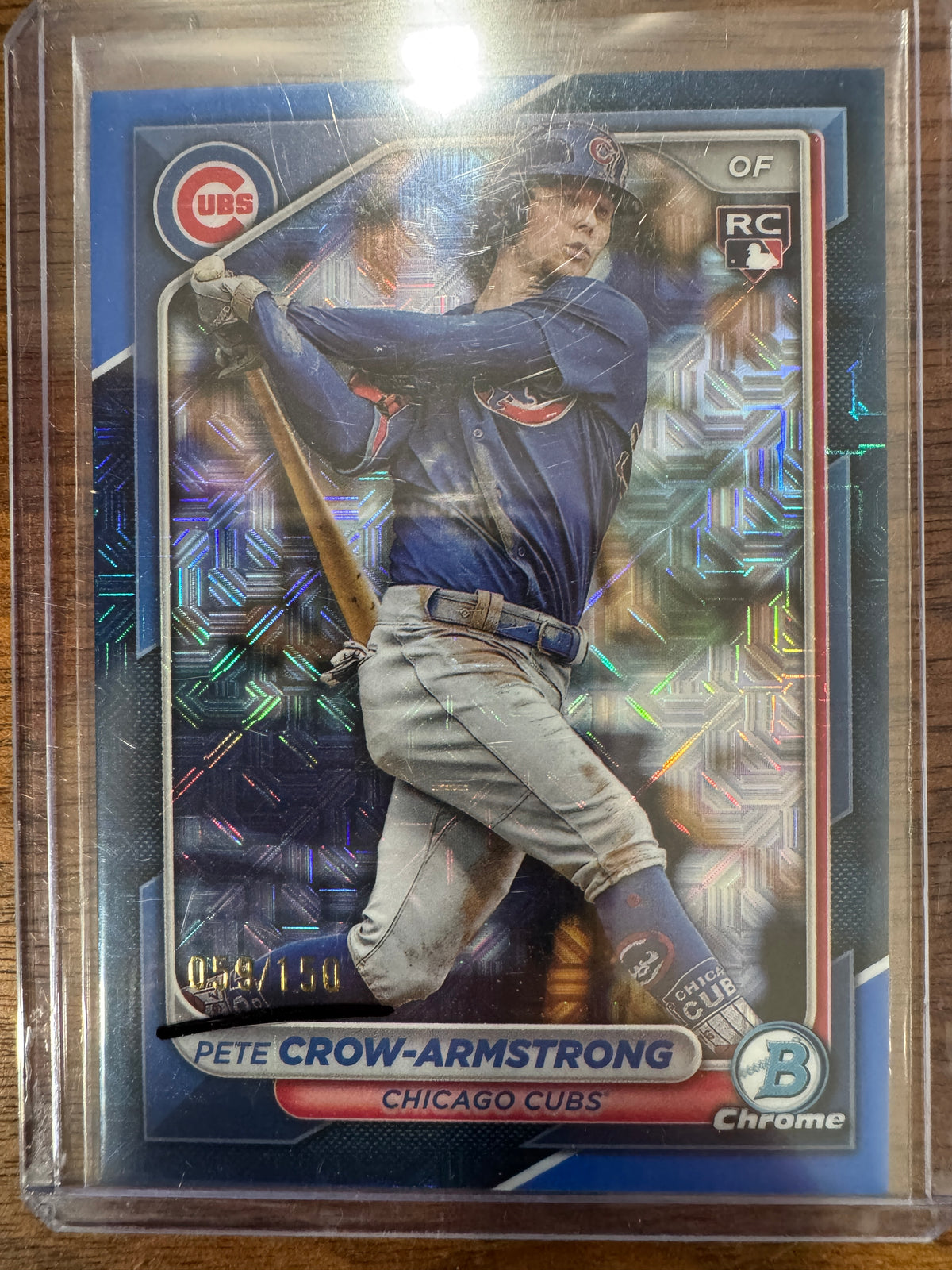 2024 Bowman Chrome - Pete Crow-Armstrong #45 Blue Mojo /150 (RC)