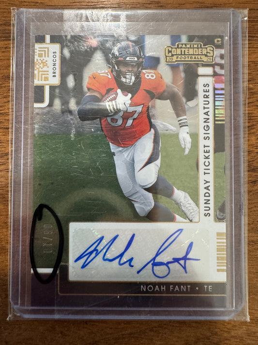 2021 Panini Contenders Sunday Ticket Signatures NOAH FANT AUTO /10